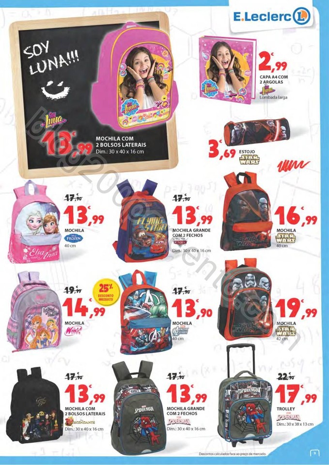 Antevisão Folheto E-LECLERC Regresso às aulas de