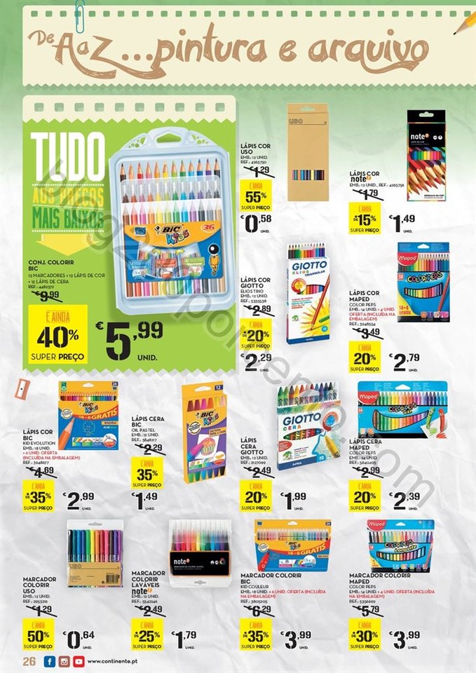 Antevisão Folheto CONTINENTE Regresso às aulas d