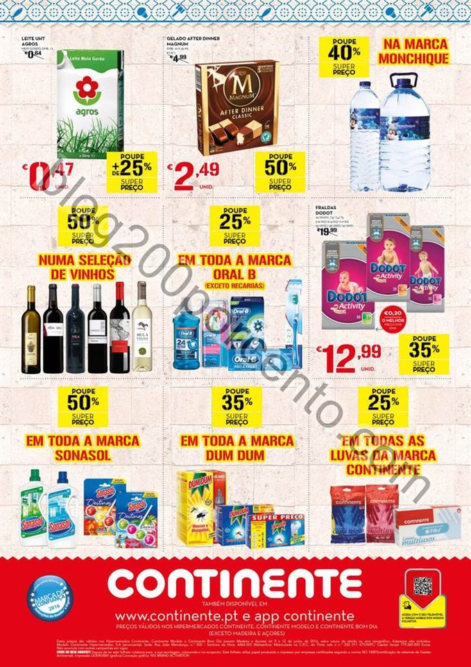 Antevisão Folheto CONTINENTE Fim de semana de 9 a