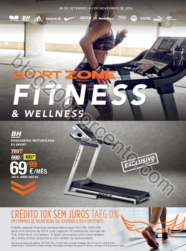 Novo Folheto SPORT ZONE Fitness promoções de 28 