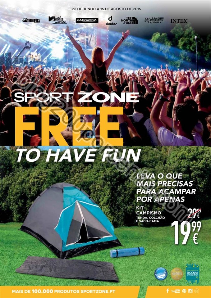 Novo Folheto SPORT ZONE Promoções até 16 agosto