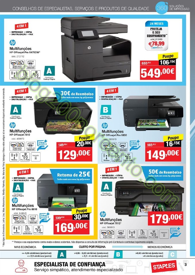 Antevisão Folheto STAPLES promoções de 3 a 15 m