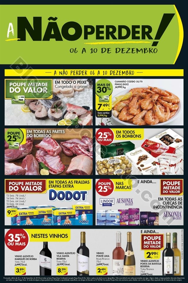 Antevisão fim de semana pingo doce 6 a 10 dezemb