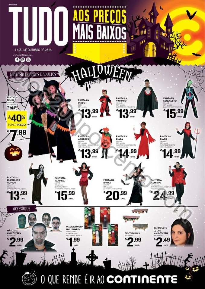 Antevisão Folheto CONTINENTE Halloween promoçõe