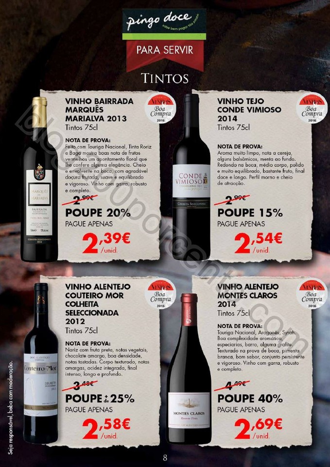 Novo Folheto Vinhos e Bebidas PINGO DOCE Promoçõ