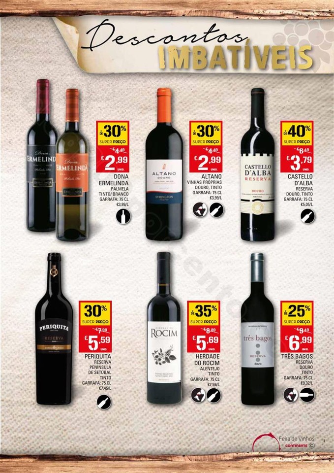 Antevisão Folheto CONTINENTE Extra Vinhos de 26 s
