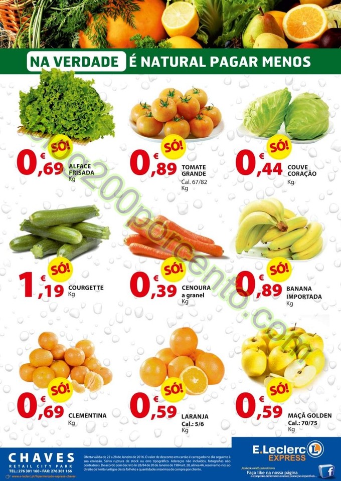 Antevisão Folheto E-LECLERC Chaves de 22 a 28 jan