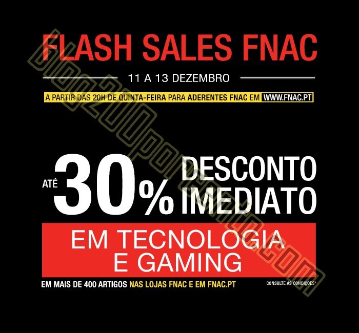 Antevisão Flash Sales FNAC de 11 a 13 dezembro.jp
