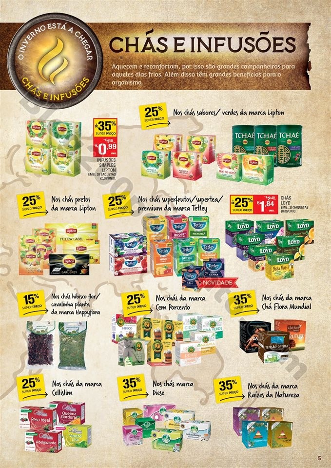 Antevisão Folheto CONTINENTE Bebidas quentes prom