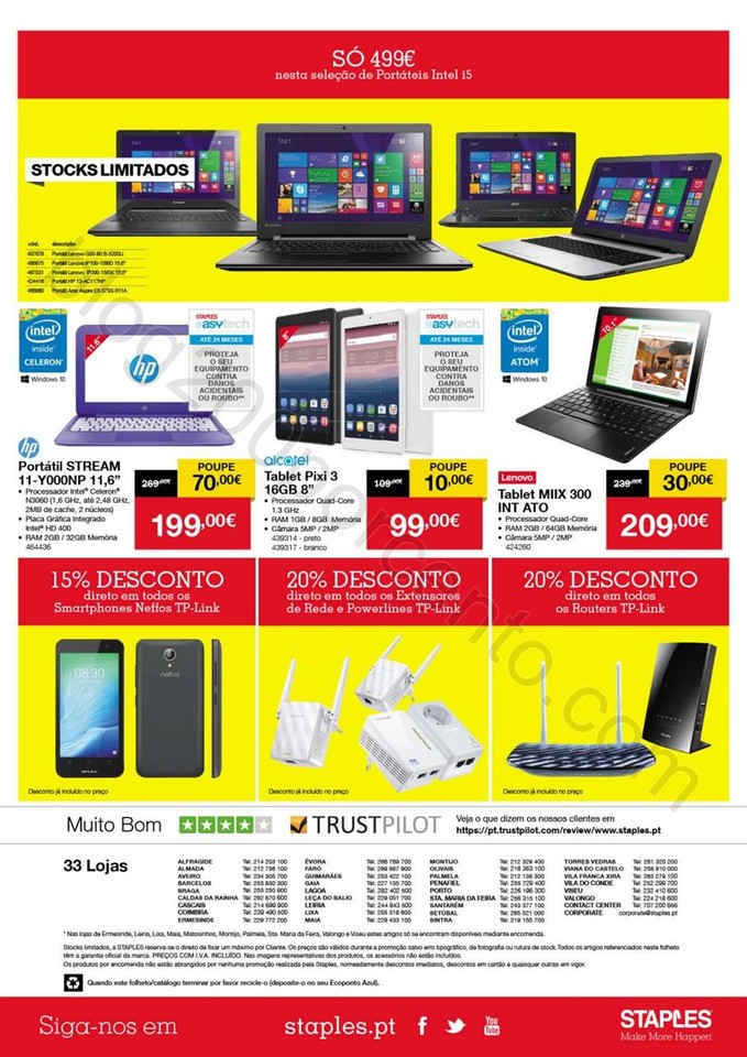 Antevisão Folheto STAPLES Promoções de 8 a 14 m