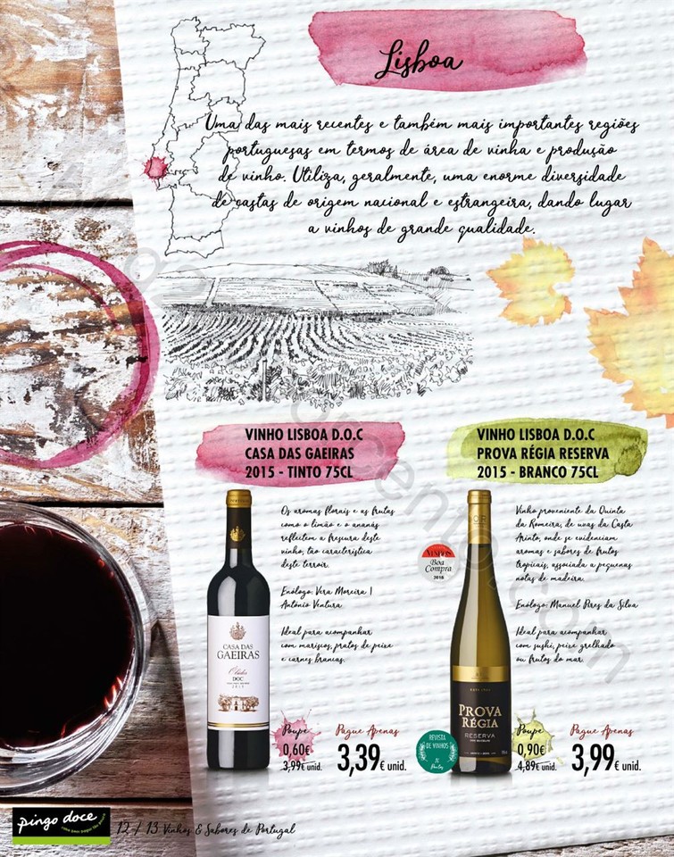 Novo Folheto PINGO DOCE Vinhos &amp; Sabores promoçõ