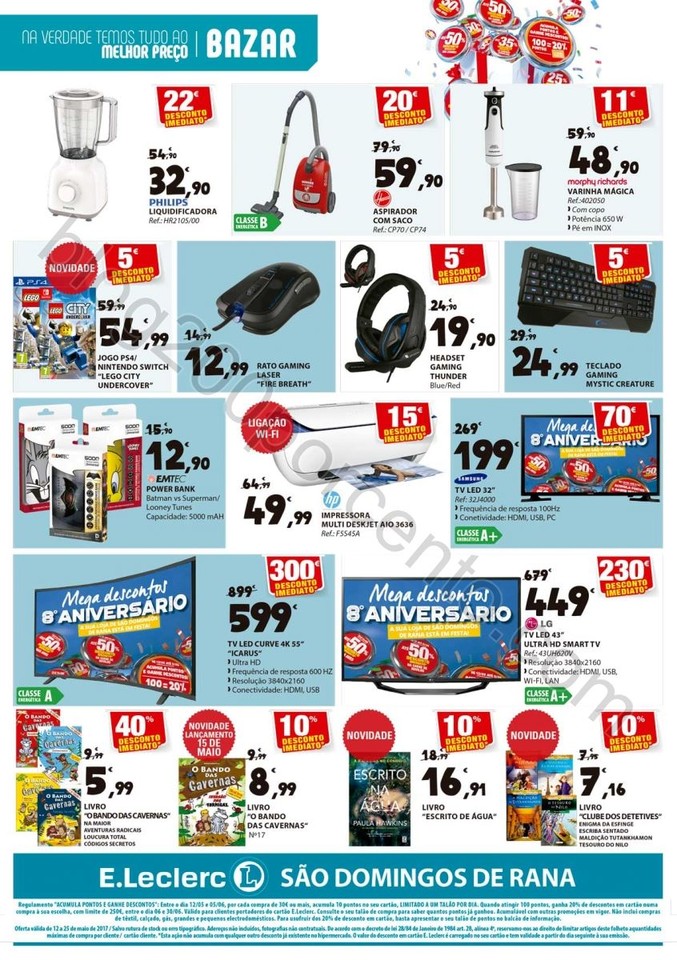 Antevisão Folheto E-LECLERC Aniversário S. Domin