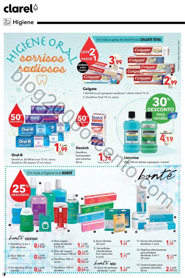 Antevisão Folheto CLAREL promoções de 29 setemb