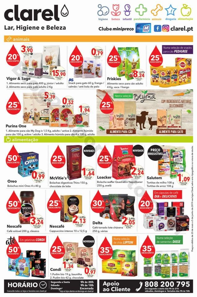 Antevisão Folheto CLAREL Promoções de 23 maio a