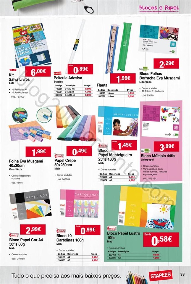 Antevisão Folheto STAPLES Regresso às aulas de 1