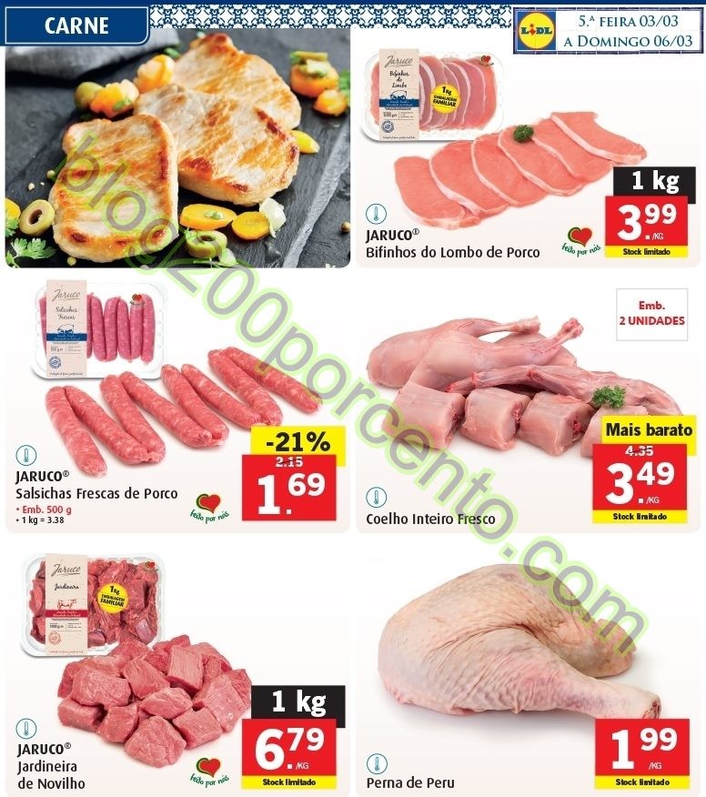 Antevisão Folheto LIDL Promoções de 3 a 6 març