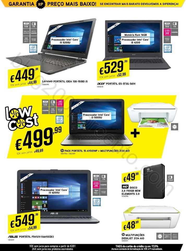 Antevisão Folheto RADIO POPULAR Low-Cost Promoç