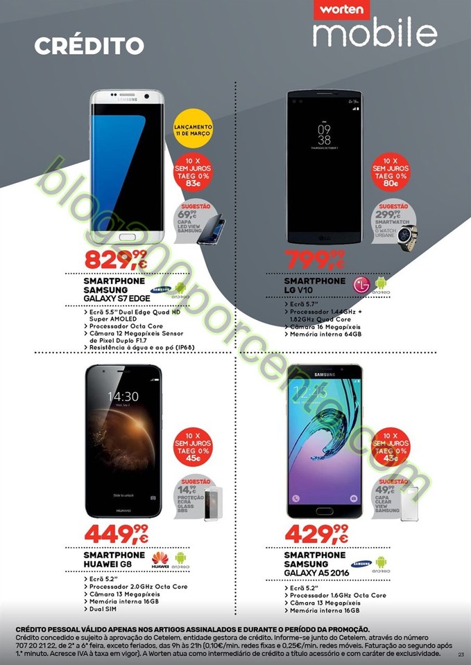 Novo Folheto WORTEN Mobile promoções até 31 mar