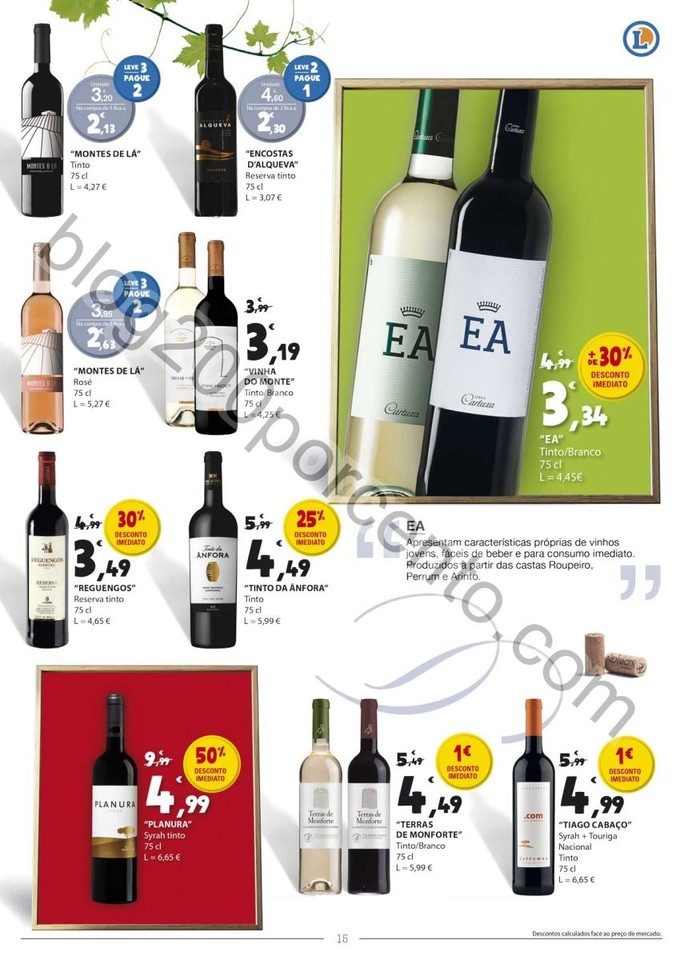 Antevisão Folheto E-LECLERC Vinhos promoções de