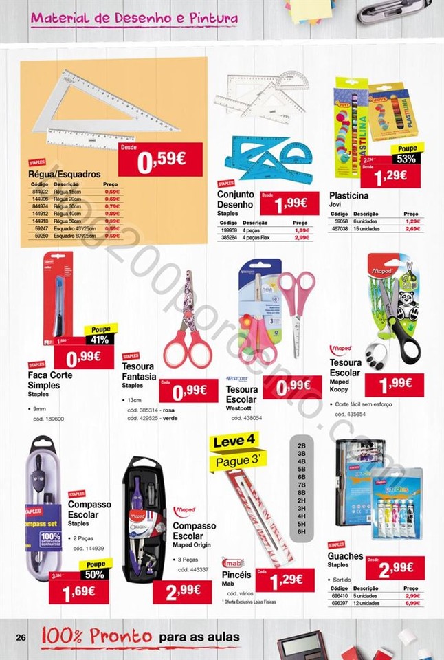 Antevisão Folheto STAPLES Regresso às aulas de 1