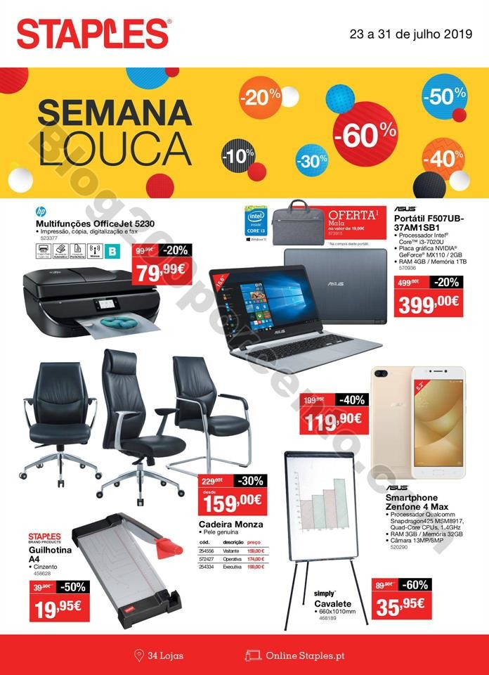 Antevisão Folheto STAPLES Semana louca promoçõe