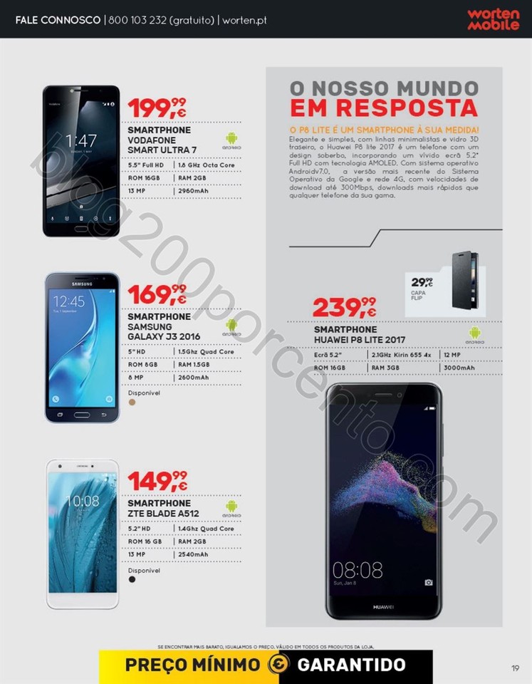 Antevisão Folheto WORTEN Mobile promoções de17 