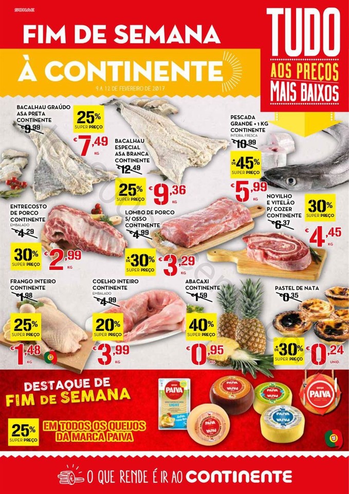 Antevisão Folheto CONTINENTE Fim de semana de 9 a