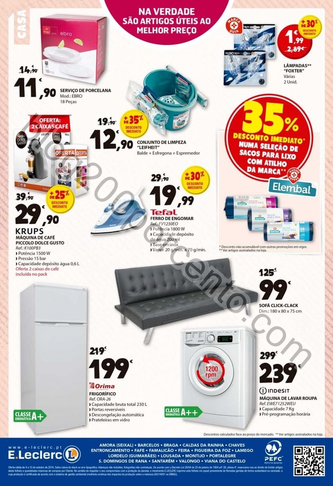 Antevisão Folheto E-LECLERC promoções de 4 a 10