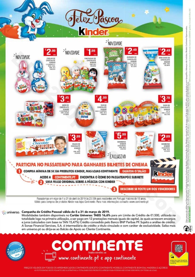 Antevisão Folheto CONTINENTE Páscoa 26 março a 