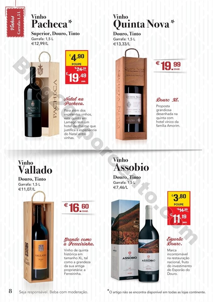 Antevisão Folheto CONTINENTE Natal bebidas Promo