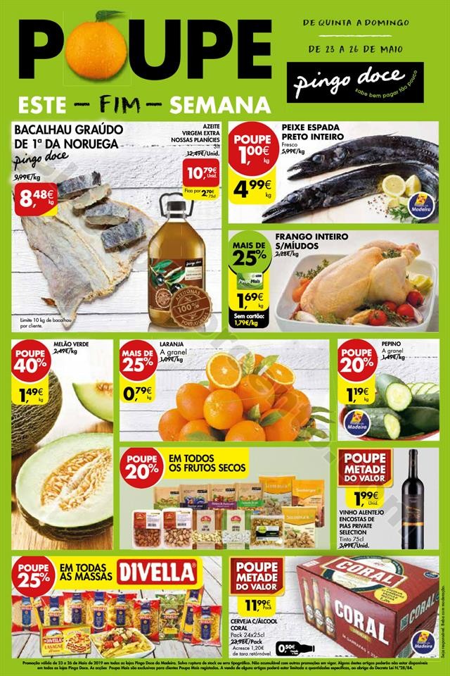 Folheto PINGO DOCE Fim de semana madeira 23 a 26 m