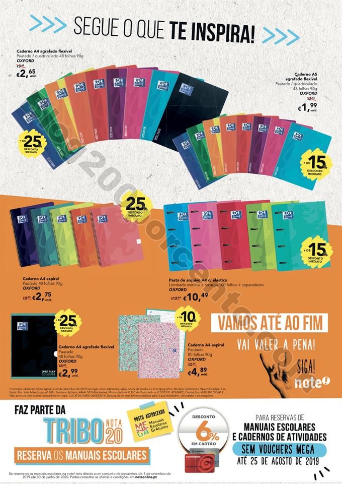 Antevisão Folheto NOTE Regresso às aulas Promoç