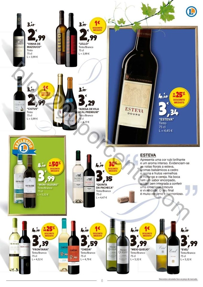 Antevisão Folheto E-LECLERC Vinhos promoções de