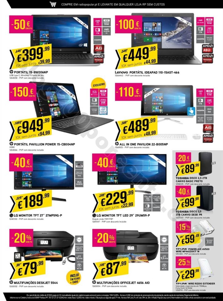 Antevisão Folheto RADIO POPULAR Promoções de 23