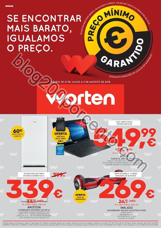 Novo Folheto WORTEN Promoções de 21 julho a 3 ag