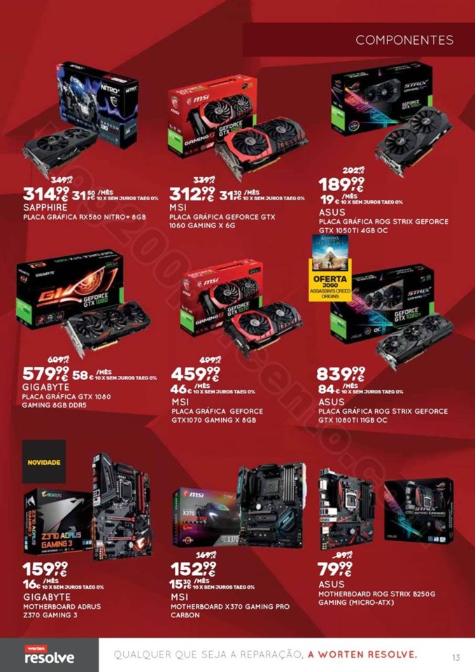 Novo Folheto WORTEN Gamer promoções até 22 nove