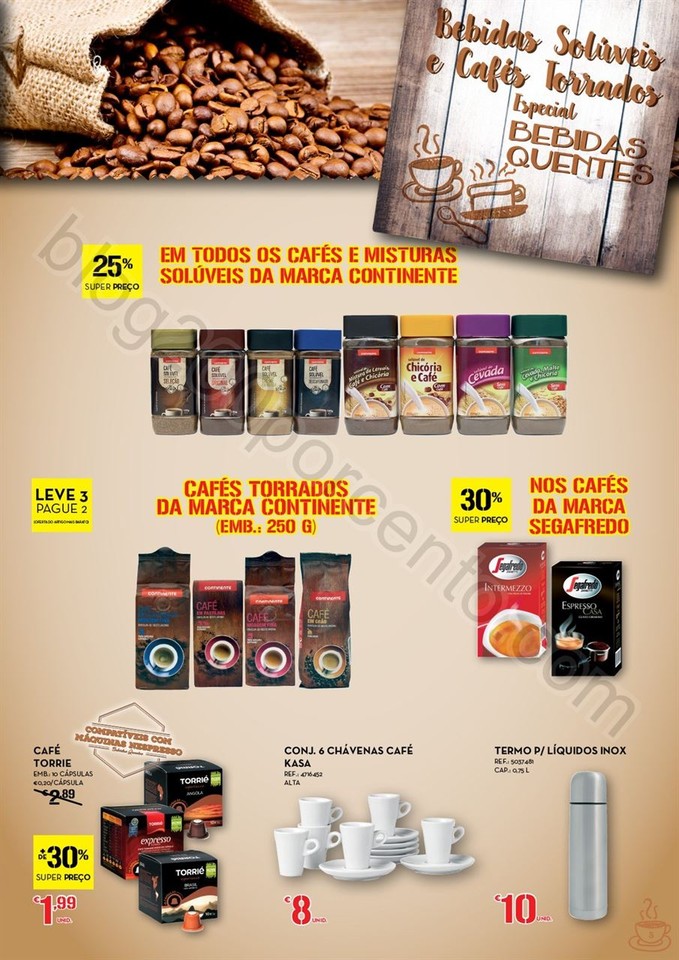 Antevisão folheto CONTINENTE Bebidas quentes de 1