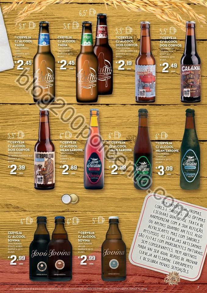 Antevisão Folheto CONTINENTE Cervejas e Mariscos 