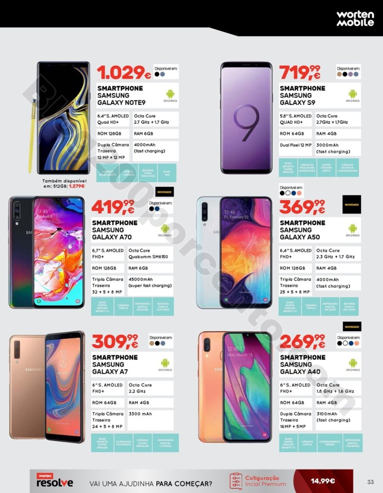 Antevisão Folheto WORTEN Mobile Promoções de 25