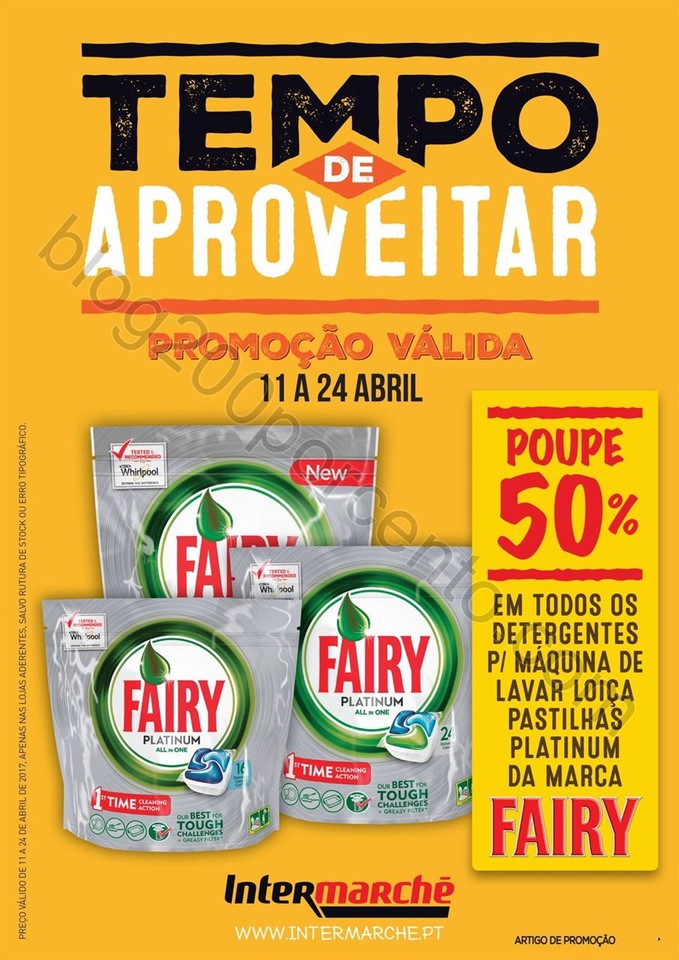 50% desconto fairy INTERMARCHÉ promoções de 11 