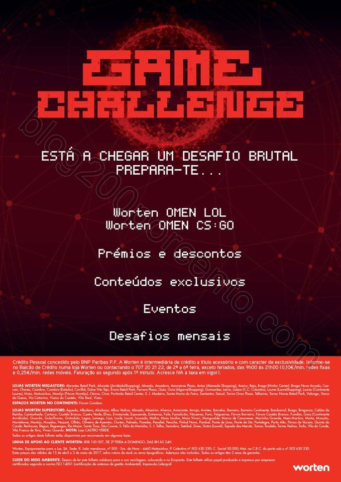 Novo Folheto WORTEN Extra Gamer promoções até 3