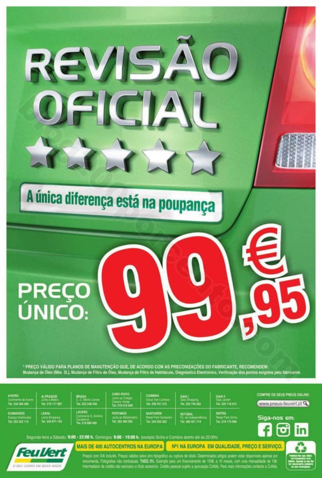 Antevisão Folheto FEU VERT Promoções de 27 nove