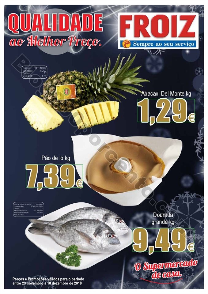 Antevisão Folheto FROIZ Natal promoções de 29 n