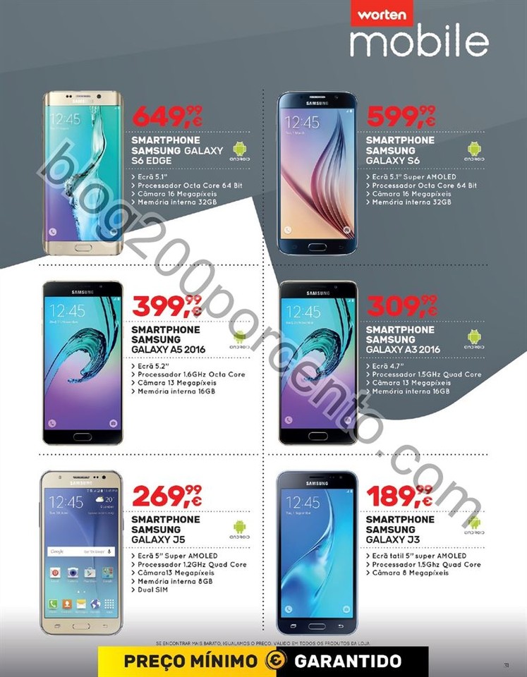 Antevisão Folheto WORTEN Mobile Promoções até 