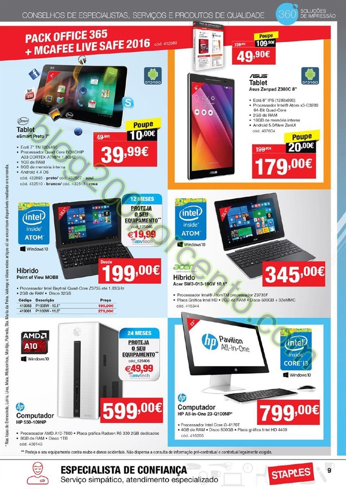 Antevisão Folheto STAPLES promoções de 3 a 15 m