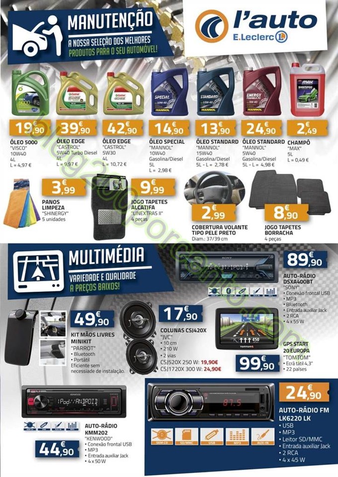 Antevisão Folheto E-LECLERC Auto promoções de 3