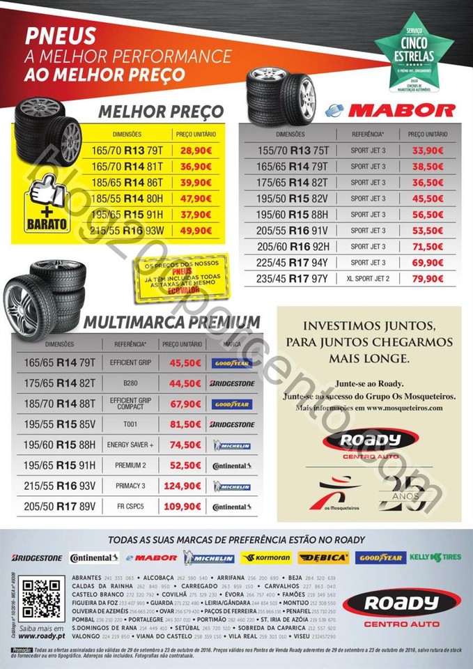 Novo Folheto ROADY Promoções de 29 setembro a 23