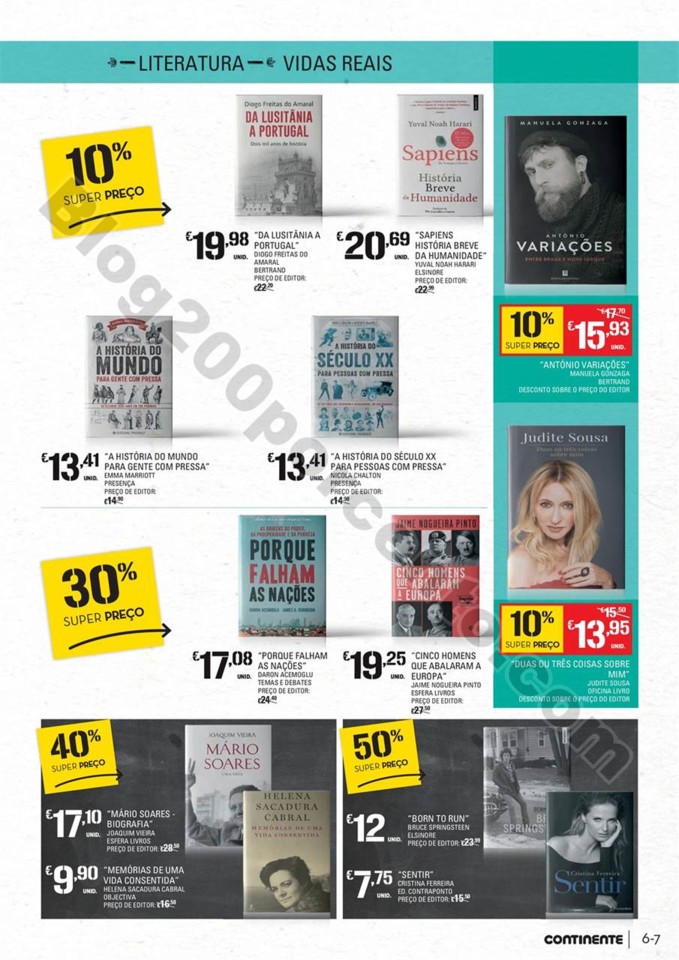 Antevisão Folheto CONTINENTE Feira do livro promo