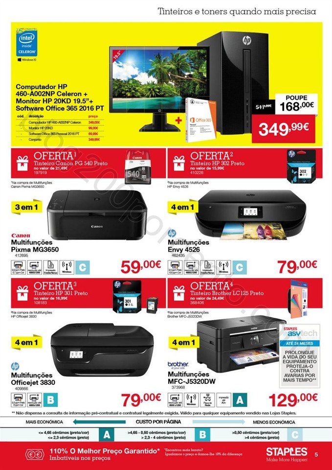 Antevisão Folheto STAPLES Promoções de 27 fever