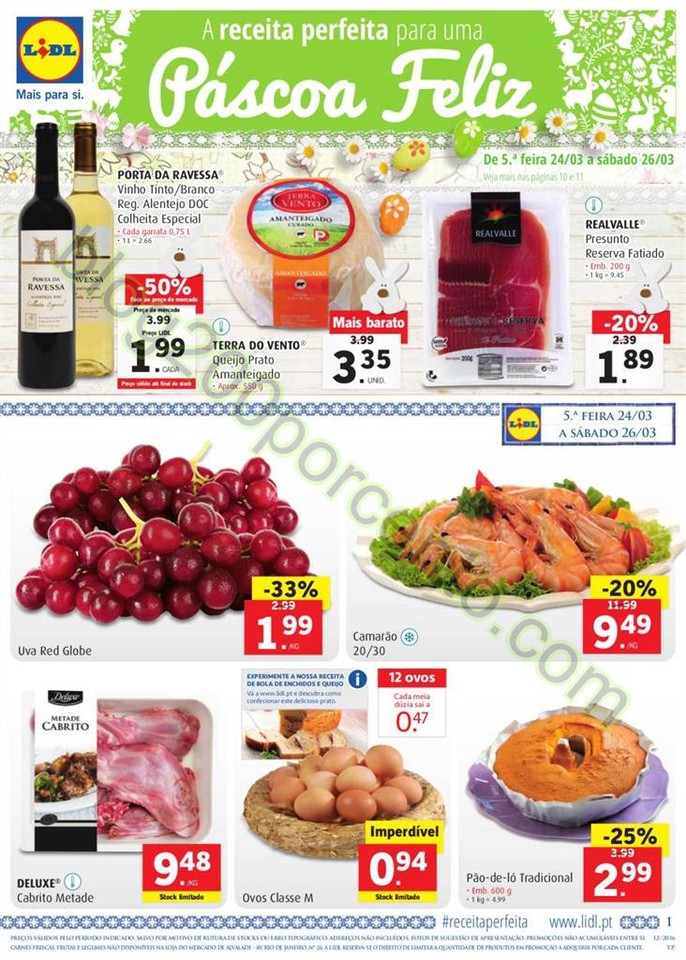 Antevisão Folheto LIDL Promoções de 24 a 30 mar